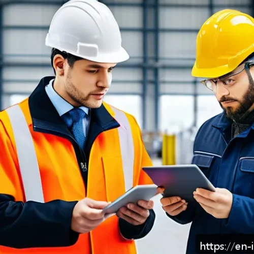 Home 33 산업재해 사고보고서 작성 방법 - A professional office environment showing a safety officer and a supervisor reviewing a detailed acc...